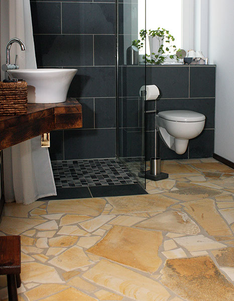 solnhofener platten im badezimmer, solnhofener - verwendung, Innenarchitektur